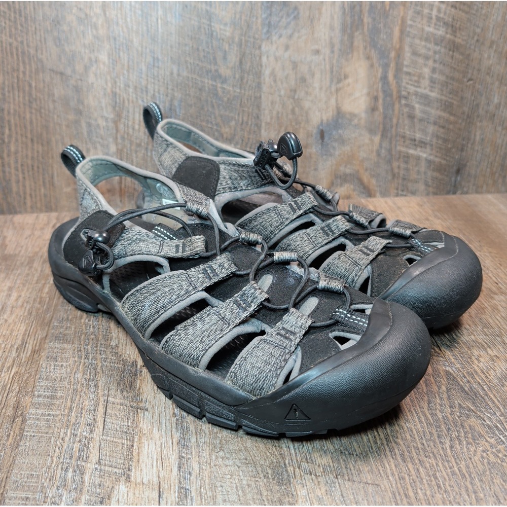 Keen Newport H2 Waterproof Hiking Water Sandals Mens Size 12 Black Steel Gray